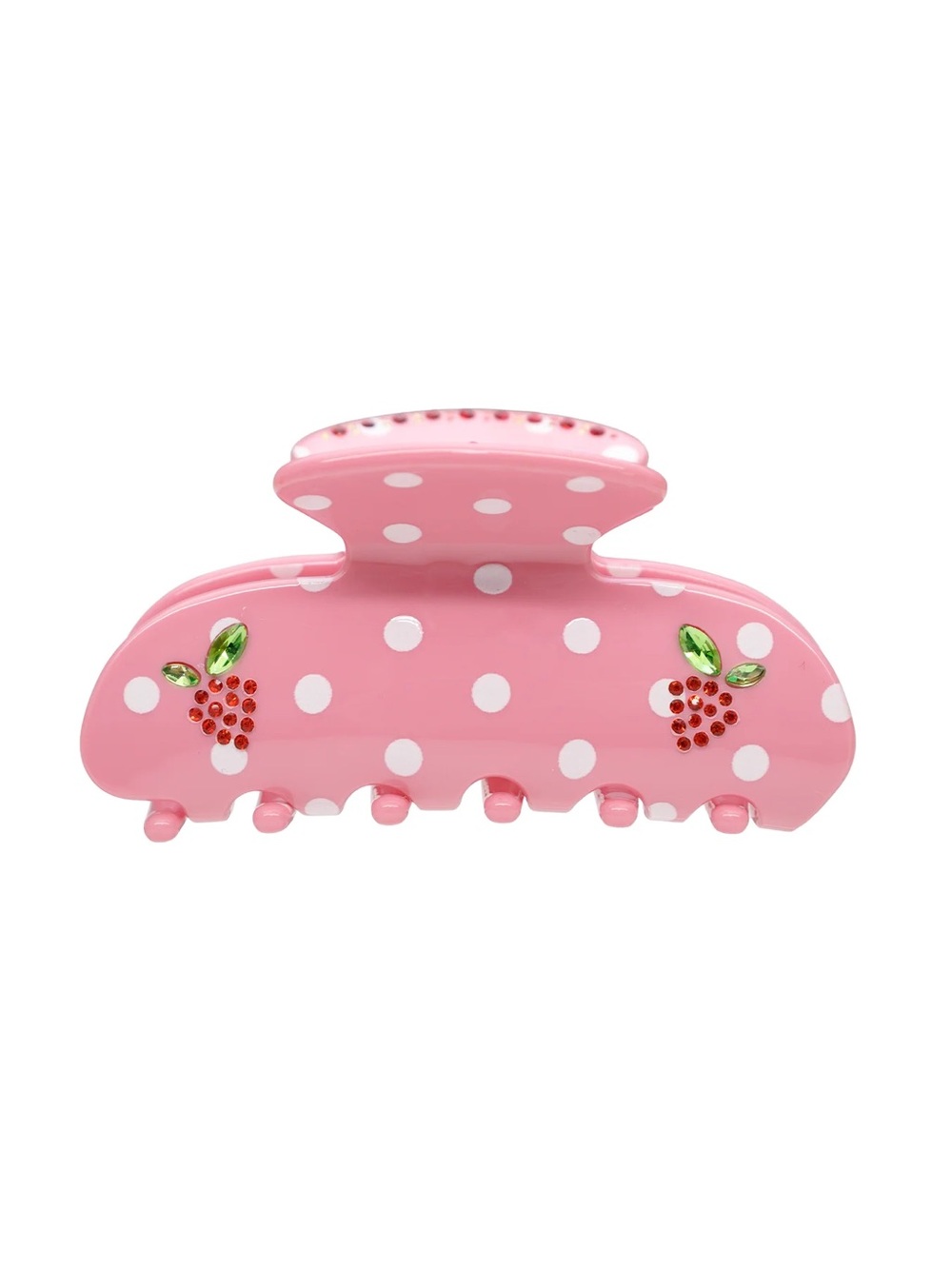 Emi Jay Sweetheart Berry Polka Dot Clip Pink Limited Edition